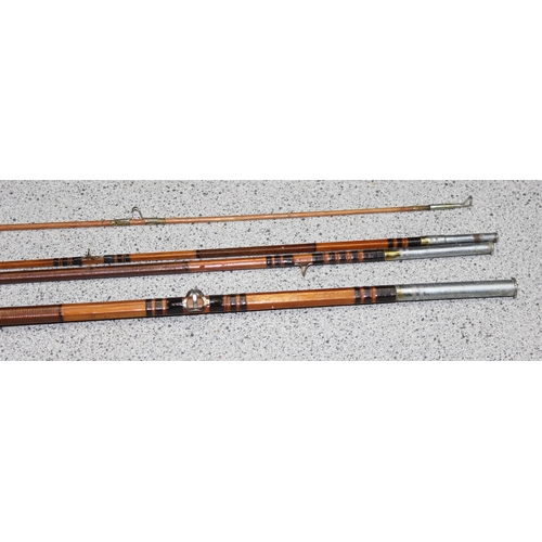 710 - Mixed lot of fishing rods to incl a split-cane Queenbee