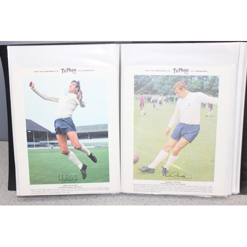 717 - Album of Typhoo Premium Issue football trading cards to inc George Best, Colin Bell, Martin Peters, ... 