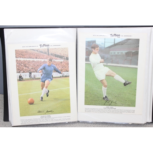 717 - Album of Typhoo Premium Issue football trading cards to inc George Best, Colin Bell, Martin Peters, ... 