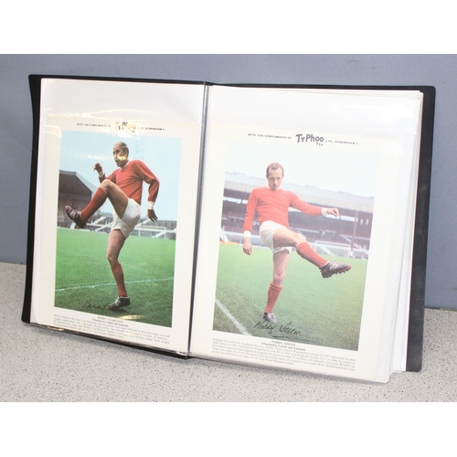 717 - Album of Typhoo Premium Issue football trading cards to inc George Best, Colin Bell, Martin Peters, ... 