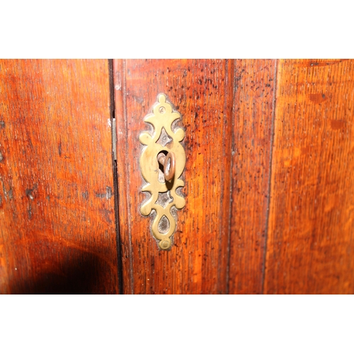 78 - A Georgian Oak corner cabinet, approx 59cm wide x 87cm tall