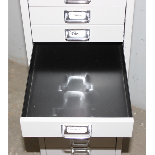 79 - Grey Bisley 15 drawer cabinet, approx 28cm x 43cm x 95cm tall