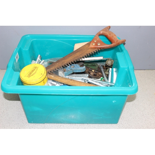 803 - Box of assorted tools