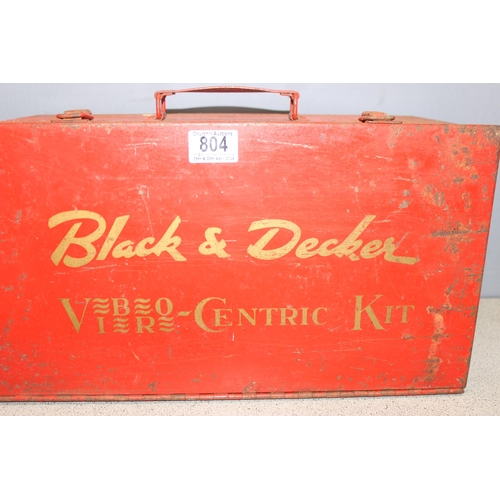 804 - A vintage Black & Decker Vibro-Centric kit with valve seat grinder, stone dressing stand and various... 