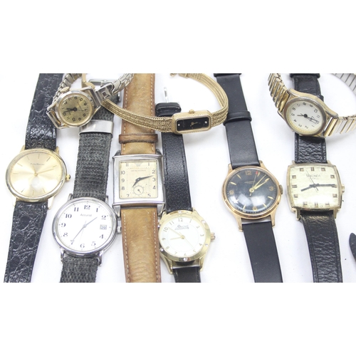 1308 - Qty of assorted antique, vintage and later watches to inc a silver cased fob watch etc