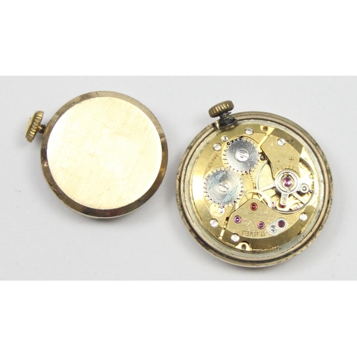 1310 - 2 vintage 9ct gold cased ladies watches, one a Rotary marked for London 1976, the other unable to be... 