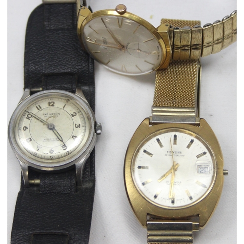 1315 - Qty of assorted vintage and later watches to inc Montine, Bulova & The Merlin etc (7)