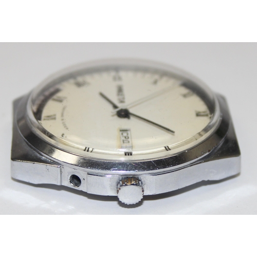 1325 - A retro Soviet USSR Paketa wristwatch with plain white dial and 2628H mechanical movement, approx 40... 