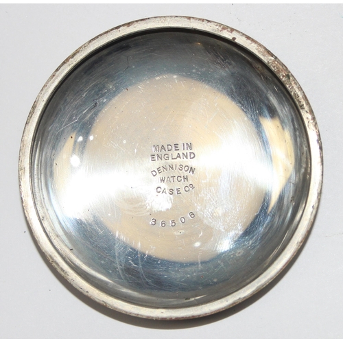 1328 - A vintage military marked pocket watch by H. Williamson Ltd of London, numbered 26864F in steel case... 