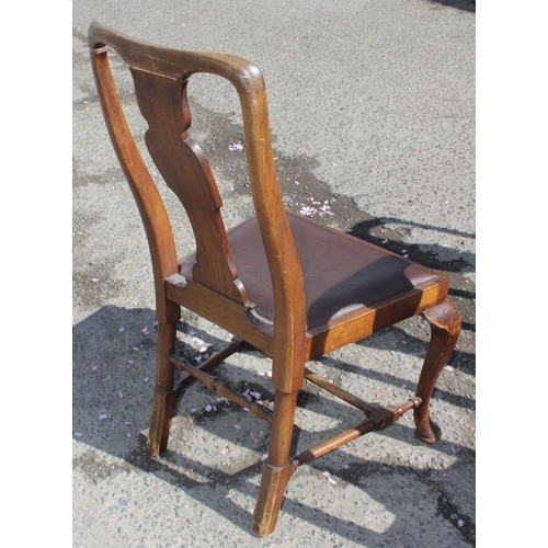 156 - A set of 4 Georgian style mahogany dining chairs, each approx 96cm tall