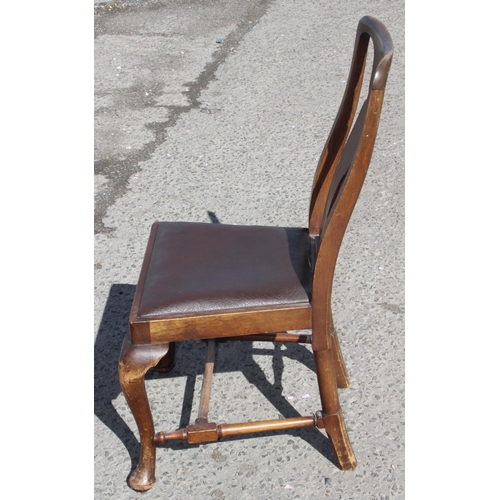 156 - A set of 4 Georgian style mahogany dining chairs, each approx 96cm tall