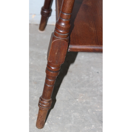 119 - An Arts & crafts period octagonal lamp table with well carved oak top, approx 39cm wide x 39cm deep ... 