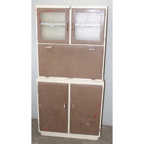 124 - A retro 1950's kitchen larder cupboard, approx 82cm wide x 42cm deep x 174cm tall