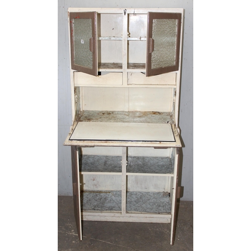 124 - A retro 1950's kitchen larder cupboard, approx 82cm wide x 42cm deep x 174cm tall