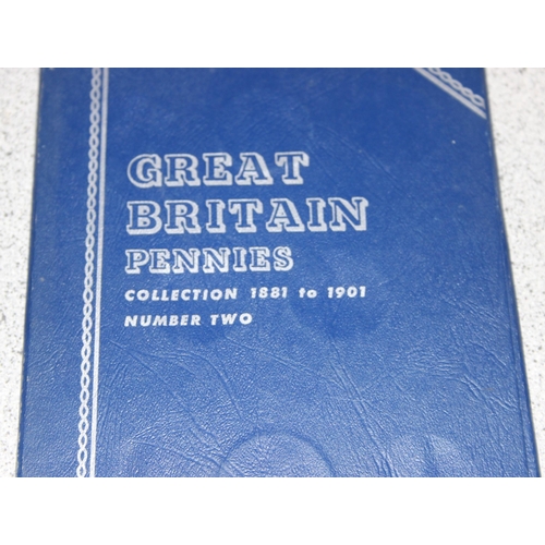 1248 - 5 assorted Whitman coin albums for British copper coins, Queen Victoria and later, most folders with... 