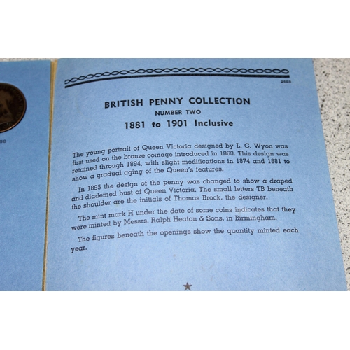 1248 - 5 assorted Whitman coin albums for British copper coins, Queen Victoria and later, most folders with... 