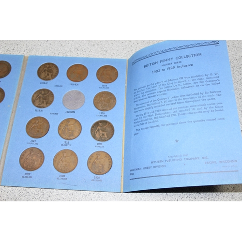 1248 - 5 assorted Whitman coin albums for British copper coins, Queen Victoria and later, most folders with... 