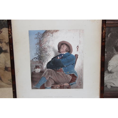 457 - Set of 4 Erskine Nichol antique prints and 3 further pictures, largest approx 54cm x 36cm