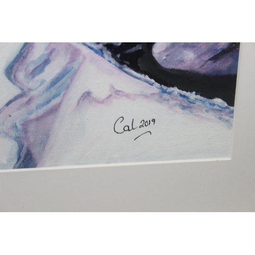 461 - Catherine Thomas (XX): Original oil on board titled 'Ice Mountains', signed bottom right, dated 2019... 