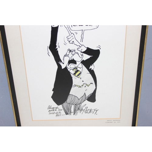 479 - Roy Ullyet OBE, sporting cartoonist (British, 1914-2001): Original black and white cricket themed ca... 