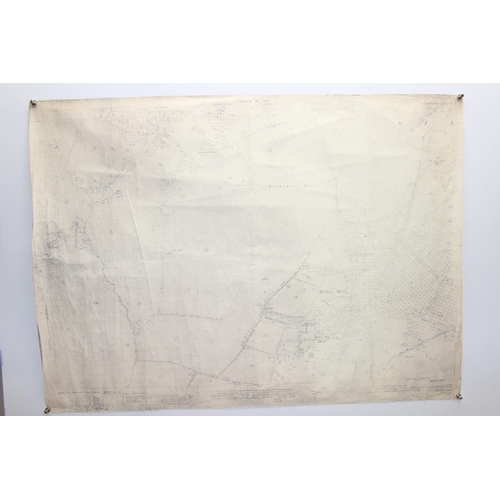 535 - Local interest - 5 maps, 4 on fabric style paper from the 1930s and one other, largest approx 102cm ... 