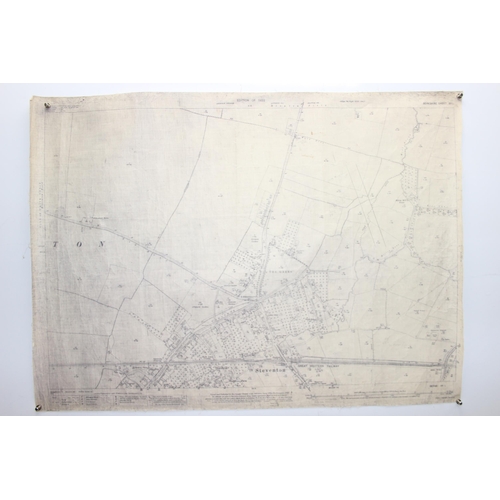 535 - Local interest - 5 maps, 4 on fabric style paper from the 1930s and one other, largest approx 102cm ... 