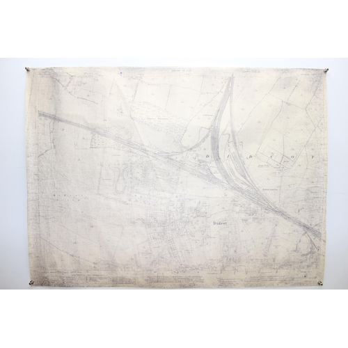 535 - Local interest - 5 maps, 4 on fabric style paper from the 1930s and one other, largest approx 102cm ... 