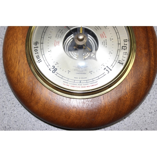 656 - 2 vintage telephones to incl rotary dial, and a barometer