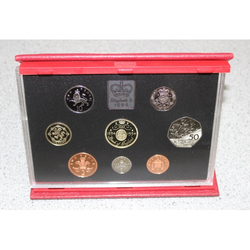 1212 - Great Britain & Northern Ireland proof coinage sets, 6 assorted proof coin sets in folders, 1994-199... 