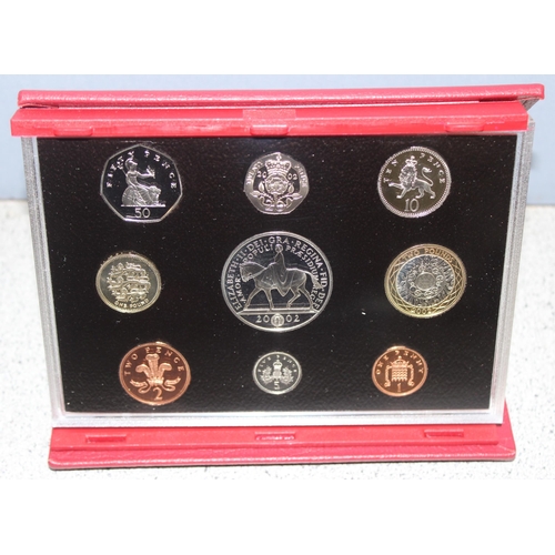 1214 - Great Britain & Northern Ireland proof coinage sets, 2 proof coin sets in folders, 2002 & 2003, with... 