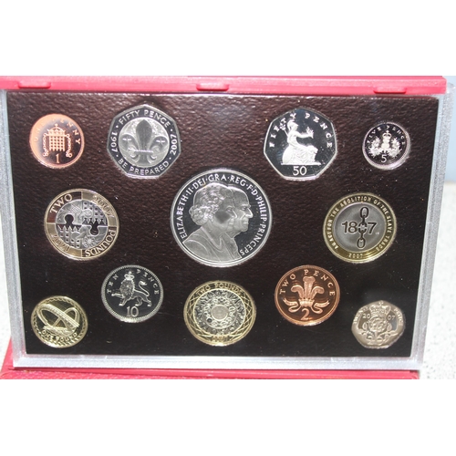 1216 - Great Britain & Northern Ireland proof coinage sets, 2 proof coin sets in folders, 2006 & 2007, with... 