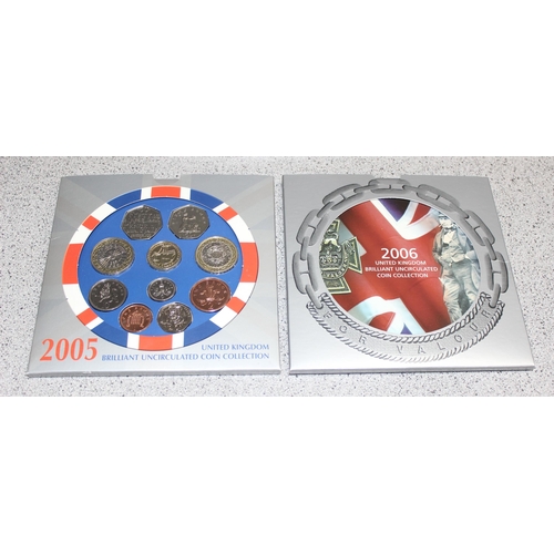 1219 - Great Britain & Northern Ireland Brilliant Uncirculated coinage sets, 8 BU coin sets in folders, 200... 