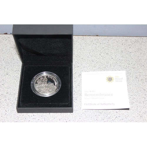 1227 - Great Britain & Northern Ireland Royal Mint silver proof coins - 2008 WWI Remembrance WWREMSP silver... 