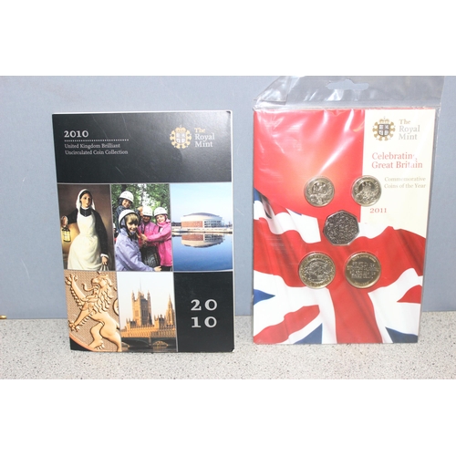 1232 - Great Britain & Northern Ireland Royal Mint brilliant uncirculated coins - 2010 & 2011 United Kingdo... 