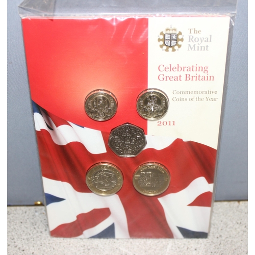 1232 - Great Britain & Northern Ireland Royal Mint brilliant uncirculated coins - 2010 & 2011 United Kingdo... 