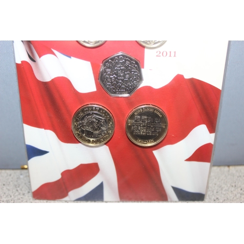 1232 - Great Britain & Northern Ireland Royal Mint brilliant uncirculated coins - 2010 & 2011 United Kingdo... 