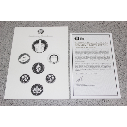 1235 - Great Britain & Northern Ireland Royal Mint proof coins - 2013 United Kingdom proof coin collection,... 