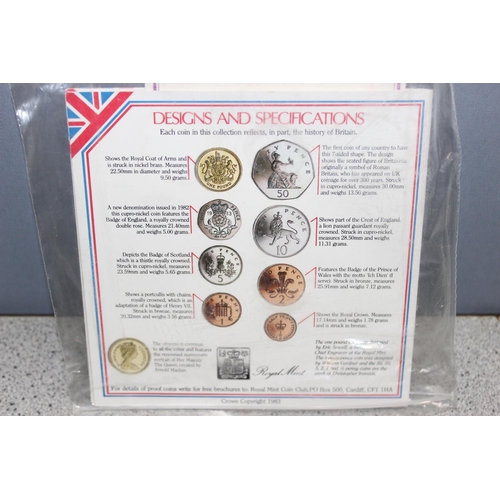 1242 - Great Britain & Northern Ireland Royal Mint coins - 3 boxed uncirculated coin sets, 1972, 1983 & 200... 