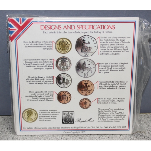 1243 - Great Britain & Northern Ireland Royal Mint coins - 3 boxed uncirculated coin sets, 1972, 1983 & 199... 