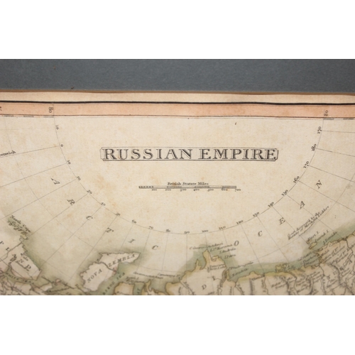 437 - Antique framed engraved map of The Russian Empire, published by C. Smith - mapseller of The Strand, ... 