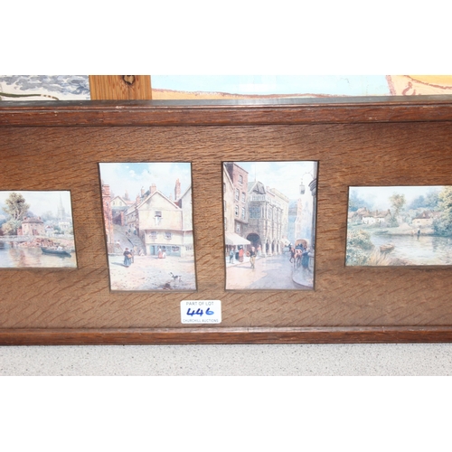 446 - Original framed watercolour of a village scene with milk maid titled 'Fresh Milk', signed bottom lef... 