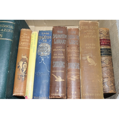 522 - Qty of books to include an early edition of 'Christmas Books' by Charles Dickens published by Chapma... 