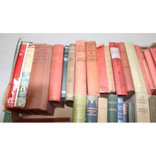 521 - Large collection of books to include antique and later leather bound examples