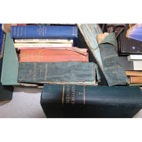 521 - Large collection of books to include antique and later leather bound examples