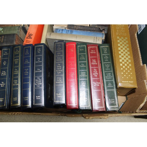 521 - Large collection of books to include antique and later leather bound examples