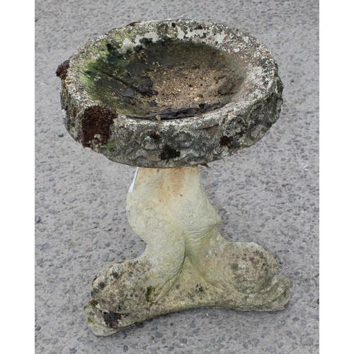 324 - Qty of various stoneware items to include a large weathered concrete garden trough planter, approx 6... 