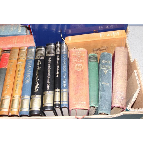 524 - Assortment of antique and later books, to incl some leather bound examples and a mixed lot of epheme... 