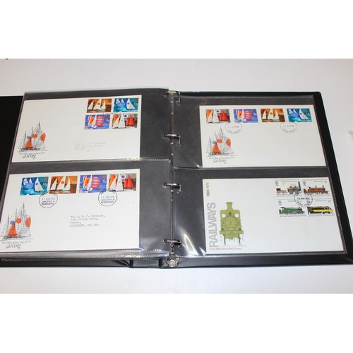 529 - Stamps - Great Britain First Day Covers in 4 blue Stanley Gibbons albums 1969-70 & 1971-1973, volume... 