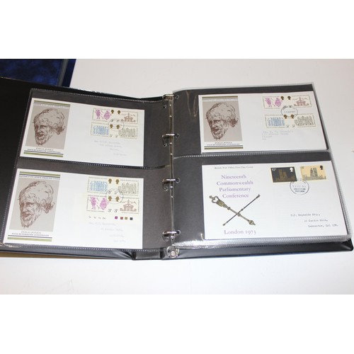 529 - Stamps - Great Britain First Day Covers in 4 blue Stanley Gibbons albums 1969-70 & 1971-1973, volume... 