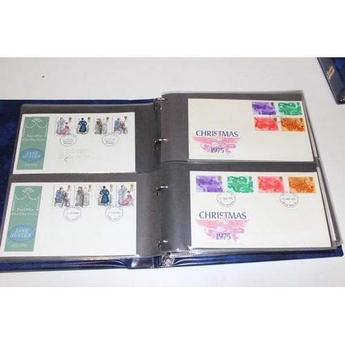 529 - Stamps - Great Britain First Day Covers in 4 blue Stanley Gibbons albums 1969-70 & 1971-1973, volume... 